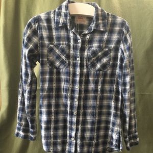 Long Sleeve Justice Button-up dress shirt -size 18